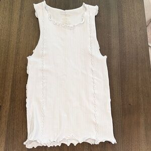 FP Movement by Free People White Ruffle Tank Top